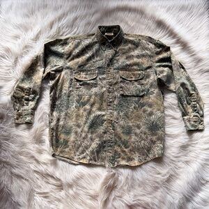 GameGuard Men's Cactus Camouflage Casual Button Down Long Sleeve Shirt